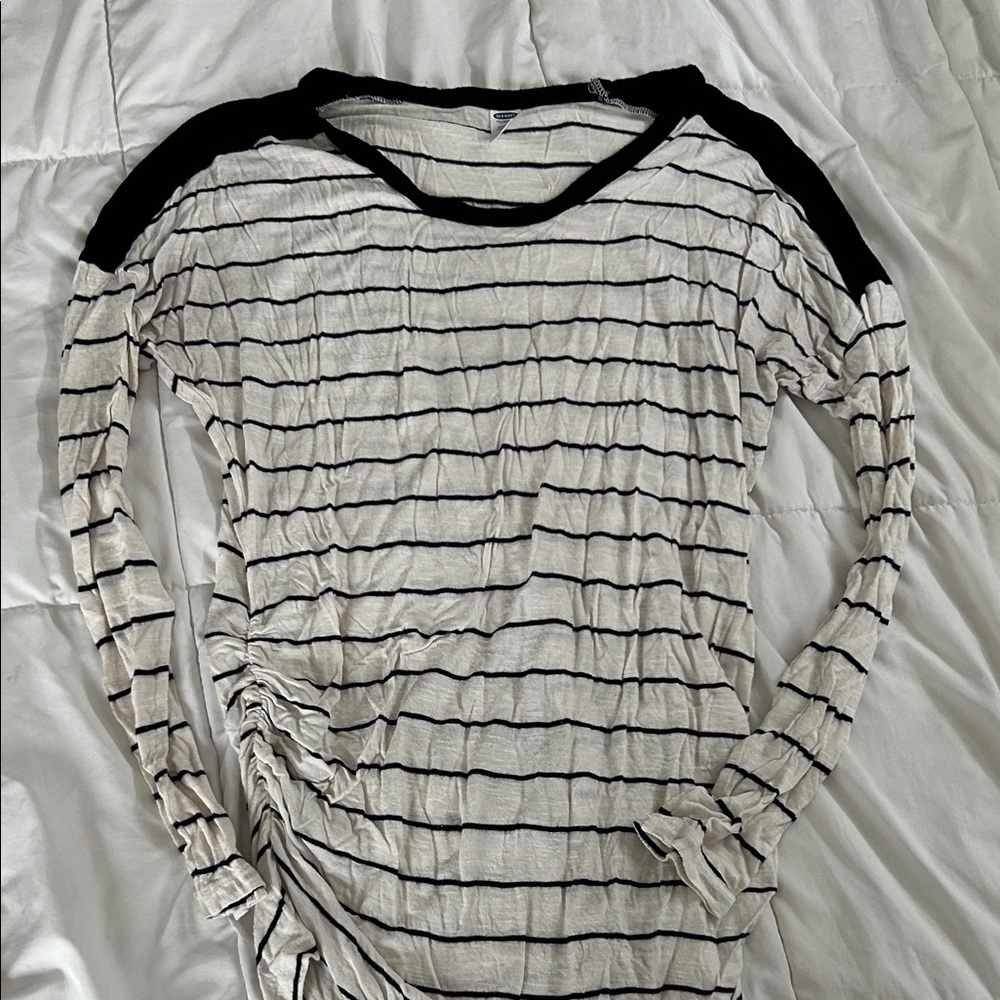 Old Navy Maternity Striped Black and White Women's Top